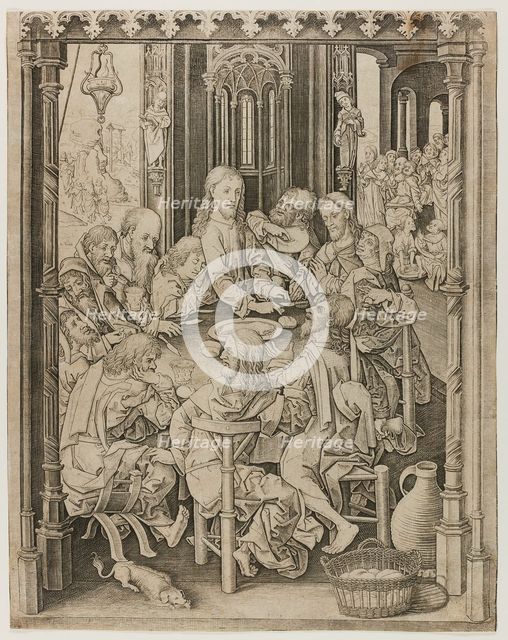 The Last Supper, c.1485. Creator: Master IAM of Zwolle.