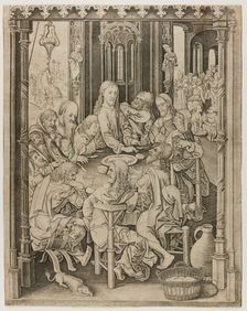 The Last Supper, c.1485. Creator: Master IAM of Zwolle