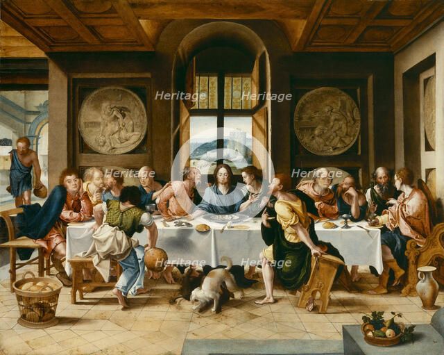 The Last Supper, ca 1530. Creator: Coecke van Aelst, Pieter, the Elder (1502-1550).