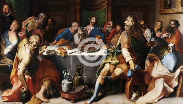 The Last Supper, ca 1580-1582. Creator: Hendricksz (d'Errico), Dirck (Teodoro) (1544-1618).