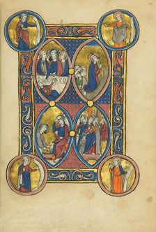 The Last Supper; Christ Washing the Apostles Feet; The Agony in the Garden, about 1250-1260. Creator: Unknown