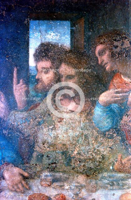 'The Last Supper' (detail), 1495-1498. Artist: Leonardo da Vinci