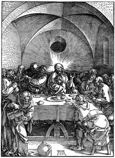 The Last Supper from the Great Passion series c1510, (1936). Artist: Albrecht Dürer
