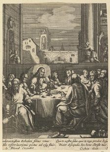 The Last Supper, from The Passion of Christ, mid 17th century. Creator: Nicolas Cochin