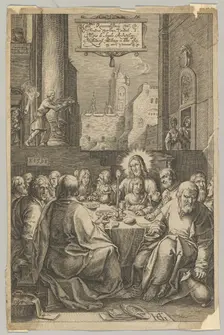 The Last Supper, from The Passion of Christ, ca. 1623. Creator: Ludovicus Siceram