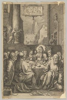 The Last Supper, from The Passion of Christ, ca. 1623. Creator: Ludovicus Siceram