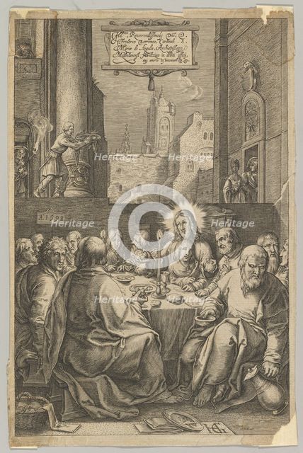 The Last Supper, from The Passion of Christ, ca. 1623. Creator: Ludovicus Siceram.