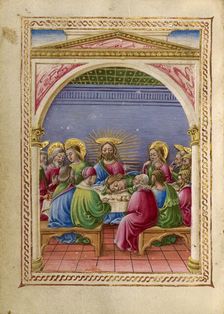 The Last Supper; Gualenghi-d'Este Hours, about 1469. Creator: Taddeo Crivelli