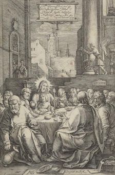The Last Supper, plate 1 from The Passion of Christ, 1598. Creator: Hendrik Goltzius