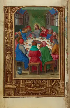 The Last Supper; Prayer Book of Cardinal Albrecht of Brandenburg, about 1525-1530. Creator: Simon Bening
