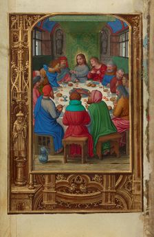 The Last Supper; Prayer Book of Cardinal Albrecht of Brandenburg, about 1525-1530. Creator: Simon Bening