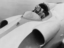 The last picture of John Cobb seen at the helm of Crusader Scotland, September 1952