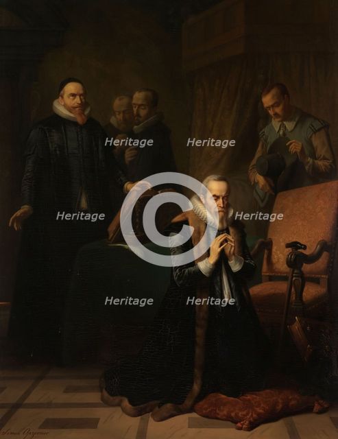 The last prayer of Johan van Oldenbarnevelt, 1840-1878. Creator: Simon Opzoomer.