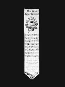 The Last Rose of Summer (Bookmark), Coventry, 1871. Creator: Thomas Stevens