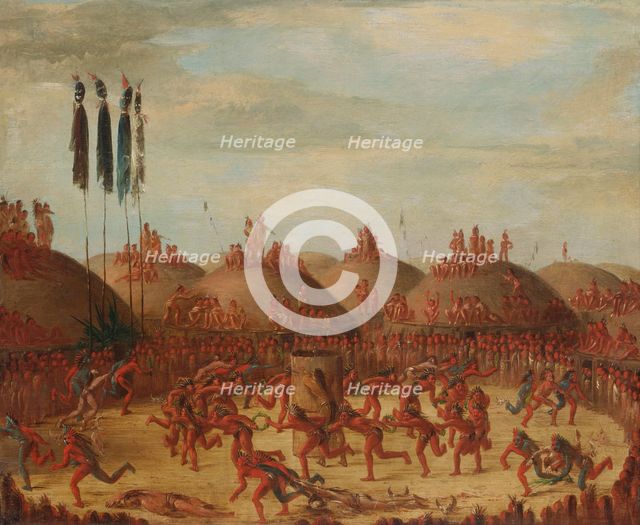 The Last Race, Mandan O-kee-pa Ceremony, 1832. Creator: George Catlin.