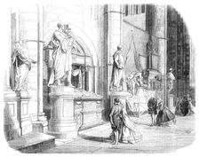 The last resting-place of the late Earl Canning in the North Transept of Westminster Abbey, 1862. Creator: Unknown