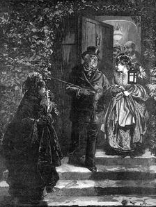 The Last to Go, drawn by F. Barnard, 1872. Creators: Frederick Barnard, William James Palmer