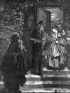 The Last to Go, drawn by F. Barnard, 1872. Creators: Frederick Barnard, William James Palmer