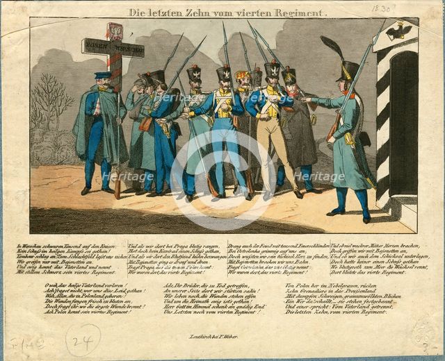 The Last Ten of the 4th Regiment, 1831. Artist: Anonymous  