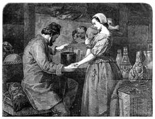 "The Last Trial of Madame Palissy" - painted by W. J. Grant - one of the prize pictures of..., 1858. Creator: Unknown