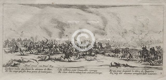 The Large Miseries of War: The Battle, 1633. Creator: Jacques Callot (French, 1592-1635).