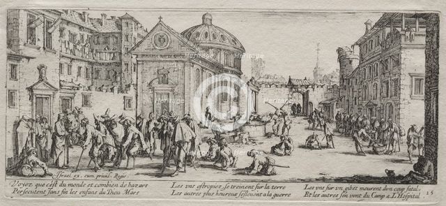 The Large Miseries of War: The Hospital, 1633. Creator: Jacques Callot (French, 1592-1635).