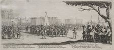 The Large Miseries of War: Enrollment of the Troops, 1633. Creator: Jacques Callot (French, 1592-1635)