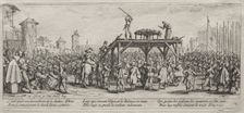The Large Miseries of War: Execution on the Wheel, 1633. Creator: Jacques Callot (French, 1592-1635)