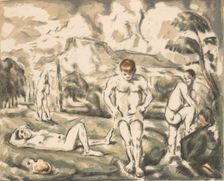 The Large Bathers (Les Baigneurs), ca. 1898., ca. 1898. Creator: Paul Cezanne