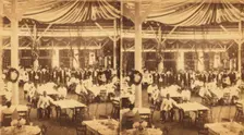 The large dining room, 1864. Creator: A Watson
