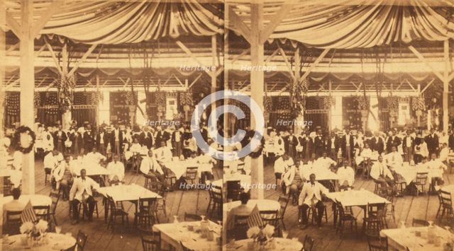 The large dining room, 1864. Creator: A Watson.