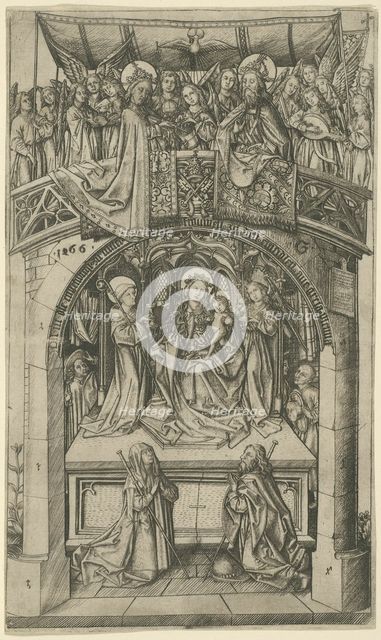 The Large Einsiedeln Madonna, 1466. Creator: Master ES.