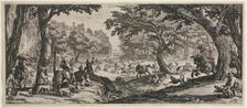 The Large Hunt, 1619. Creator: Jacques Callot (French, 1592-1635)