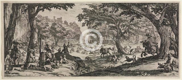 The Large Hunt, 1619. Creator: Jacques Callot (French, 1592-1635).