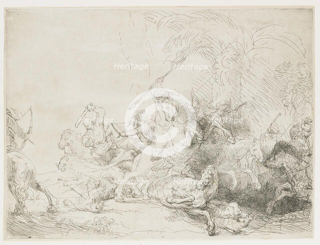 The Large Lion Hunt, 1641. Artist: Rembrandt van Rhijn (1606-1669)