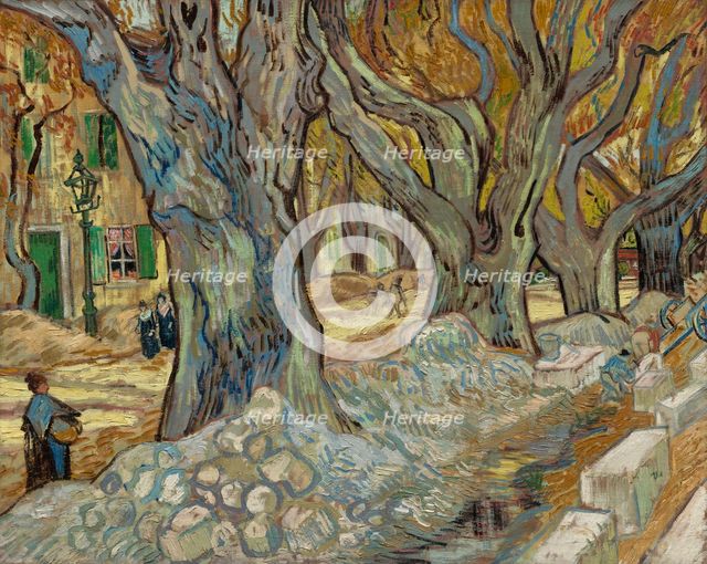 The Large Plane Trees (Road Menders at Saint-Rémy), 1889. Creator: Vincent van Gogh (Dutch, 1853-1890).