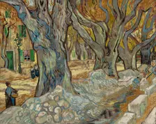 The Large Plane Trees (Road Menders at Saint-Rémy), 1889. Creator: Vincent van Gogh (Dutch, 1853-1890)