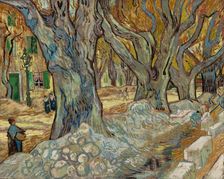 The Large Plane Trees (Road Menders at Saint-Rémy), 1889. Creator: Vincent van Gogh (Dutch, 1853-1890)