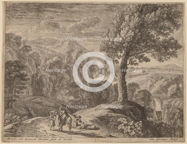 The Large Tree and the Cascade. Creator: Herman van Swanevelt.