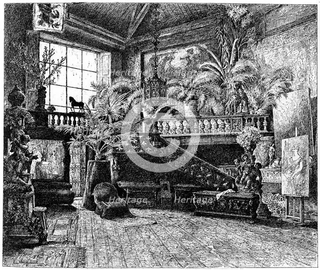 The larger studio of Hans Makart, Vienna, Austria, c1880-1882. Artist: Unknown