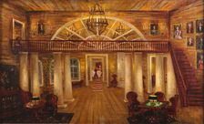 The Larin's house. Stage design for the opera Eugene Onegin by P. Tchaikovsky, 1944. Creator: Williams, Pyotr Vladimirovich (1902-1947)
