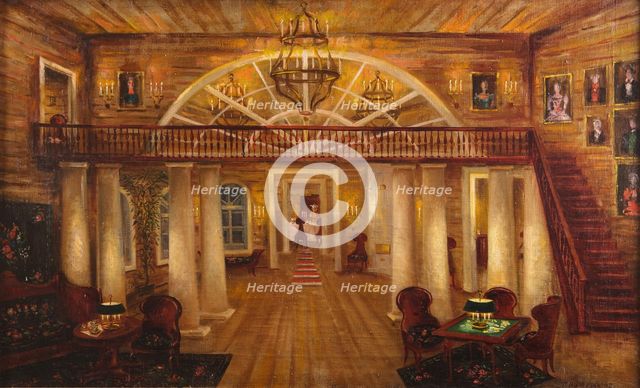 The Larin's house. Stage design for the opera Eugene Onegin by P. Tchaikovsky, 1944. Creator: Williams, Pyotr Vladimirovich (1902-1947).