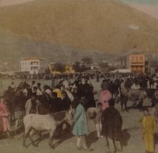 The Larisa, or ancient Citadel (950 ft. high) W. from Market Place, Argos, Greece 1903. Artists: Elmer Underwood, Bert Elias Underwood