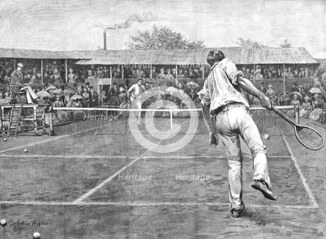 ''The Lawn Tennis Championship Match at Wimbledon', 1888. Creator: Arthur Hopkins.