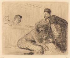 The Lawyer Talking to the Prisoner (first plate), 1909. Creator: Jean Louis Forain