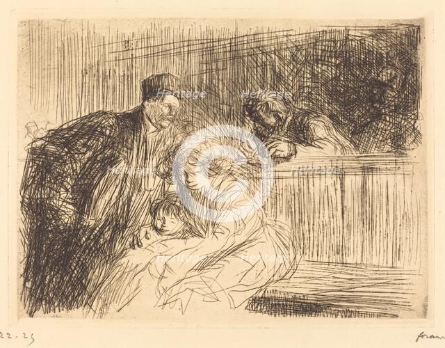 The Lawyer Talking to the Prisoner (second plate), 1909. Creator: Jean Louis Forain.