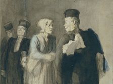 The Lawyer and his client 1862-64. Creator: Honore Daumier