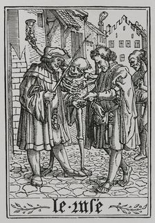 The Lawyer from "The Dance of Death", 1538, (1877). Creator: Unknown