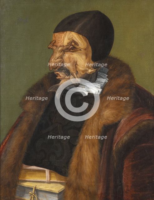 The Lawyer, possibly Ulrich Zasius, 1461-1536, humanist, jurist, 1566. Creator: Giuseppe Arcimboldi.