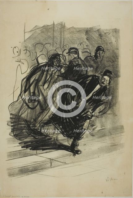 The Lawyer Pursued, 1915. Creator: Jean Louis Forain.